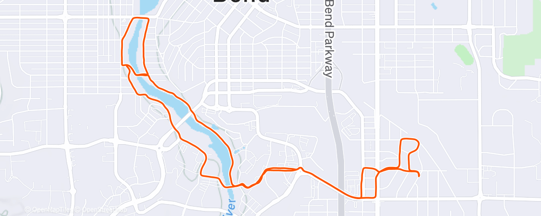 Map of the activity, Afternoon Trail Run