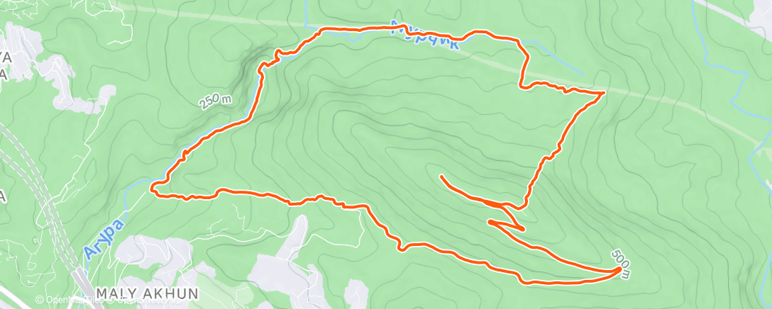 Map of the activity, Трейлраннинг (утро)