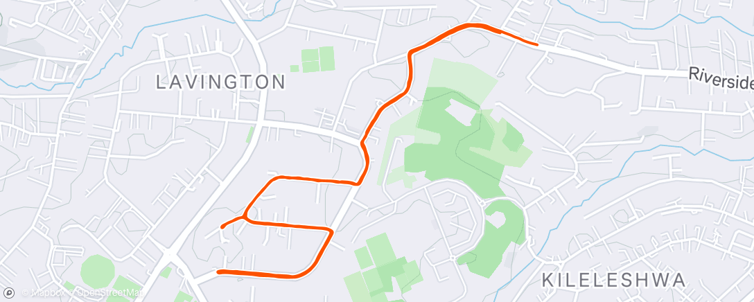 Map of the activity, Morning Run