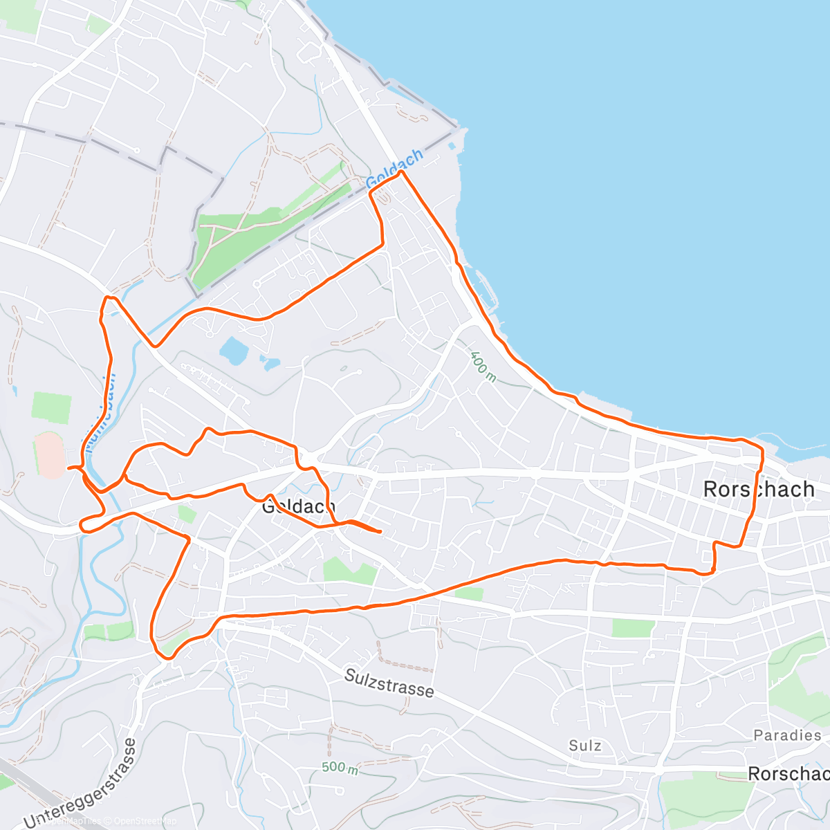 Карта физической активности (Letzter Lauf mit Lauftreff Goldach im 2025💙💛)