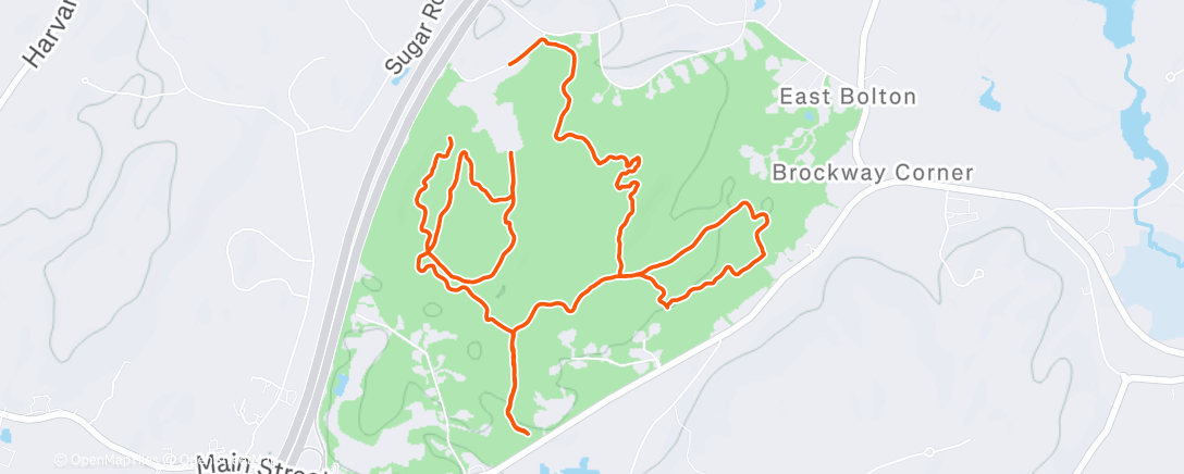 Map of the activity, Afternoon Mountain Bike Ride