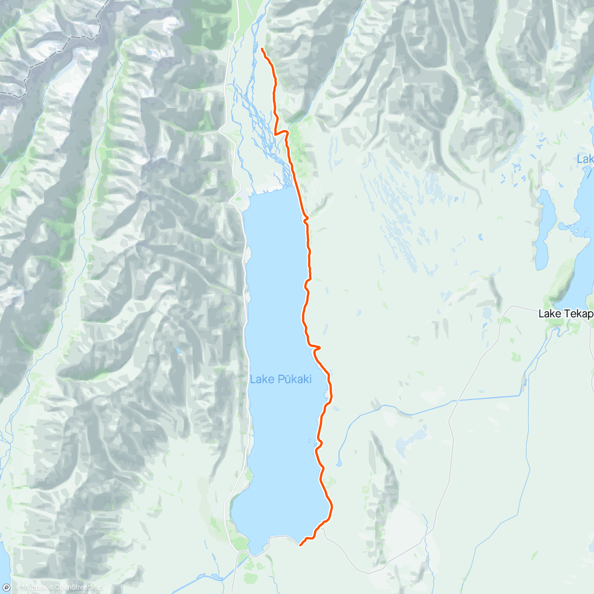 Map of the activity, ROUVY - A2O day 1b - Lake Pukaki ~ New Zealand