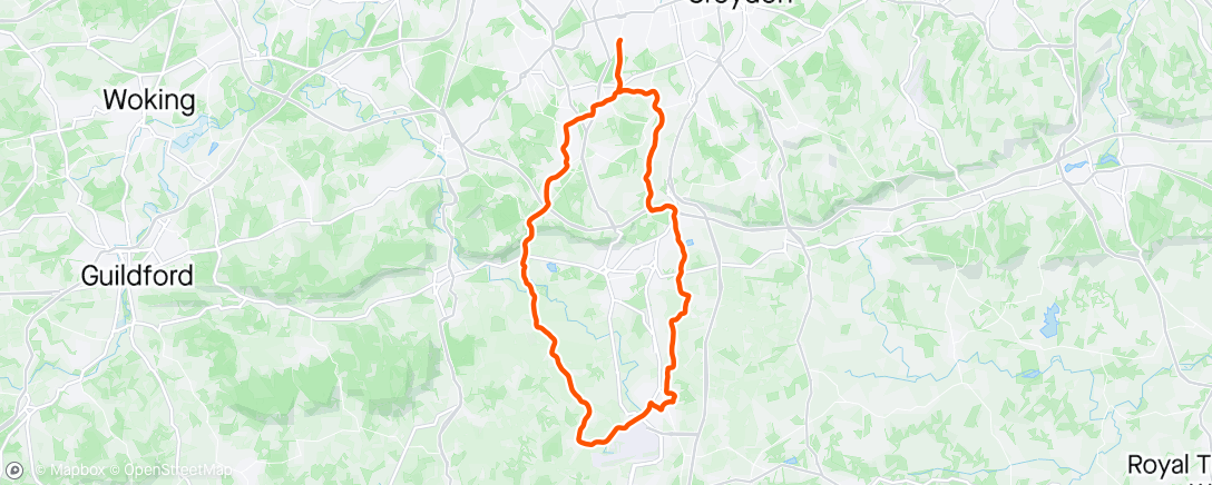 Map of the activity, Charlwood cafe run