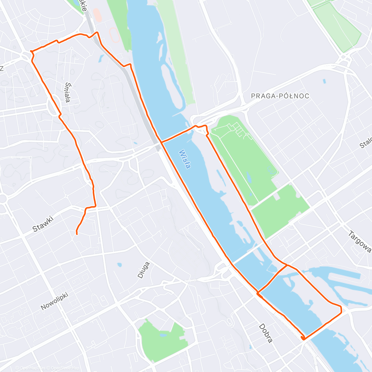 Map of the activity, 18k Run, part I