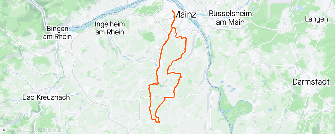 Map of the activity, Kleine Rheinhessenrunde