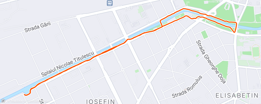 Map of the activity, Evening Run