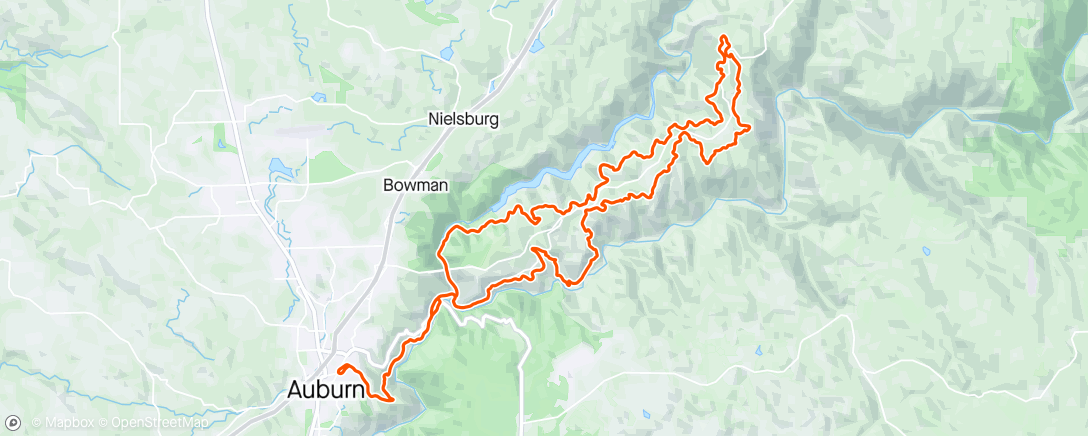 Mapa da atividade, Canyons 50k