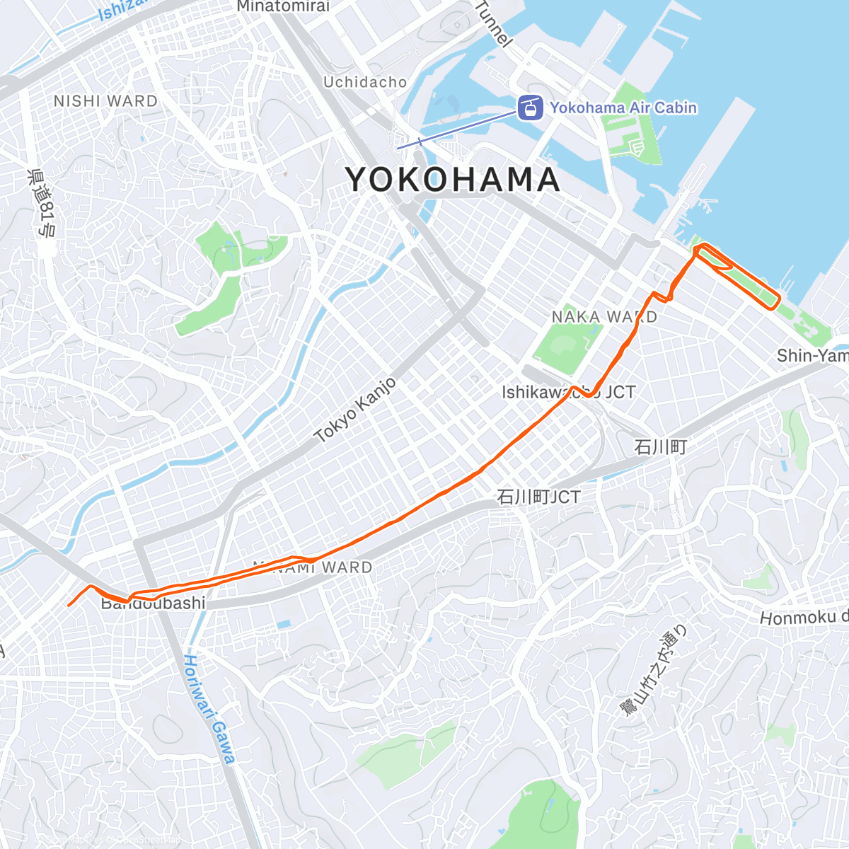 Map of the activity, 朝のランニング