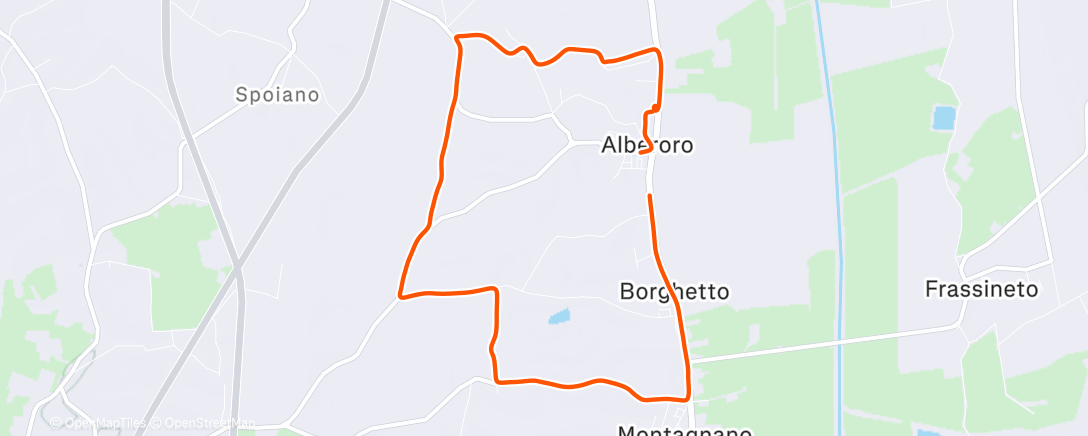 Map of the activity, Corsa mattutina