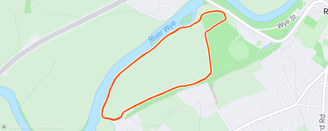 Map of the activity, Ross on Wye - Park run - new course