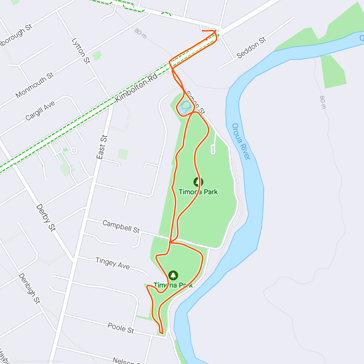 Map of the activity, Afternoon Walk with the dog's