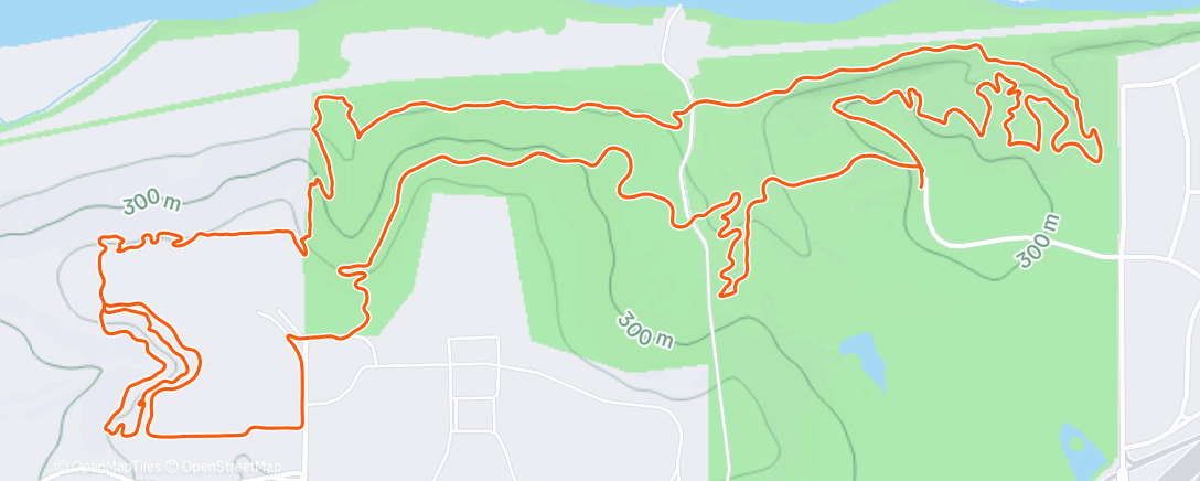 Map of the activity, Afternoon Run