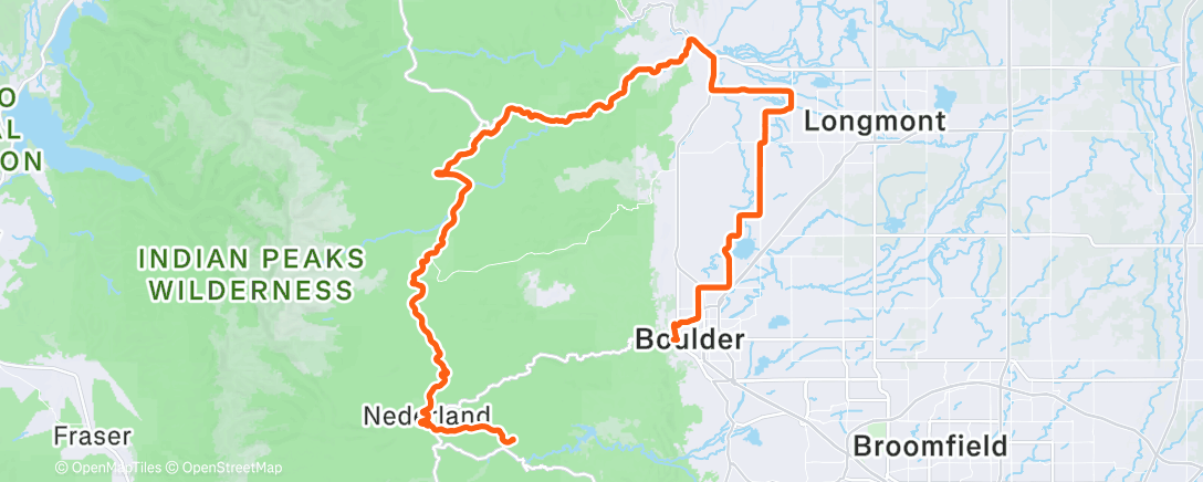 Map of the activity, Lunch Ride