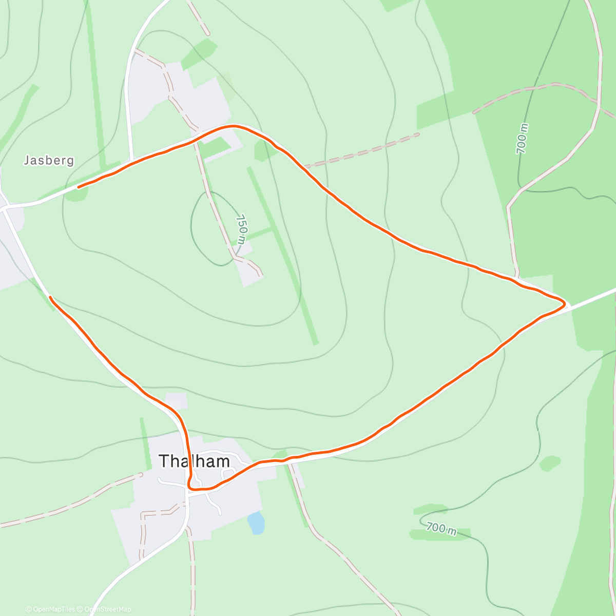Map of the activity, Wanderung am Morgen