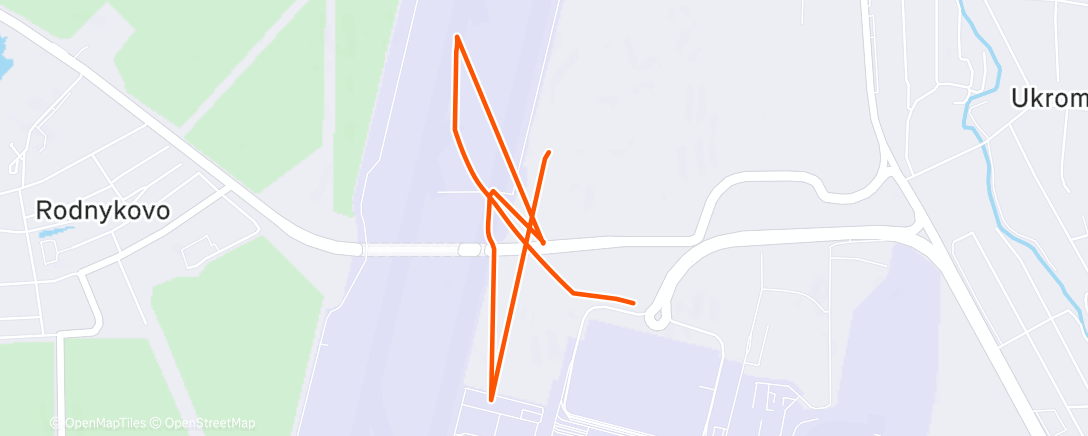 Map of the activity, Вечерний забег