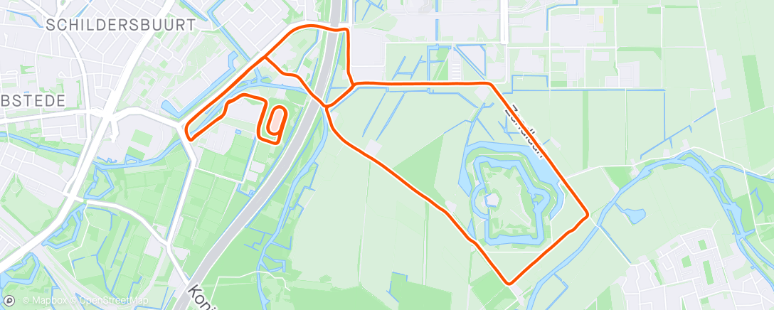 Map of the activity, ZomerAvond Loop 10km
