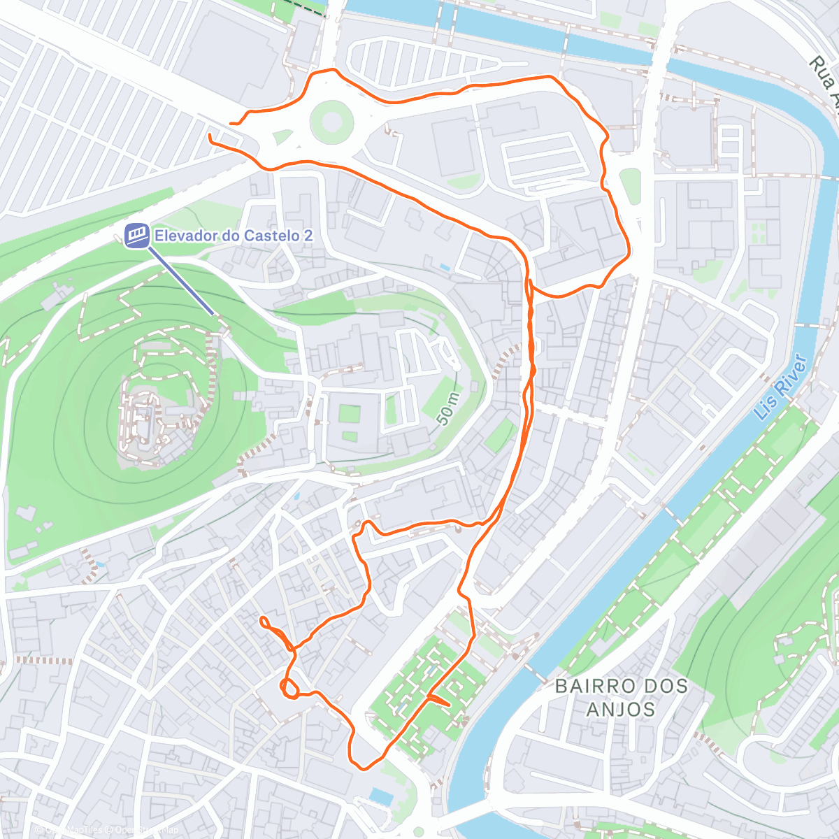 Карта физической активности (Passeio vespertino)