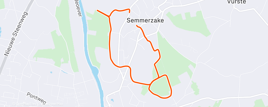 Map of the activity, Namiddagwandeling