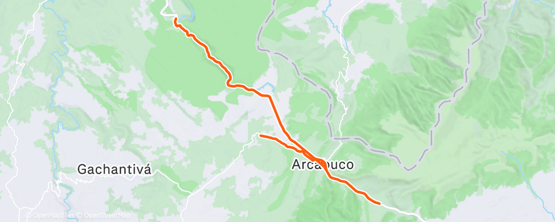 Map of the activity, Vuelta ciclista a la hora del almuerzo