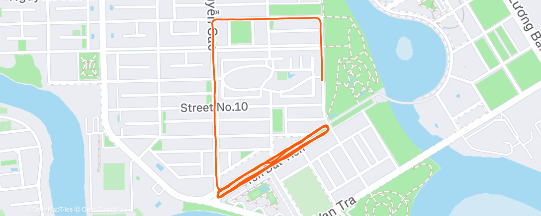 Map of the activity, Morning Run