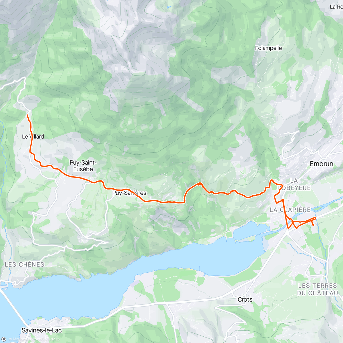 Map of the activity, Vélo du midi avec Lou