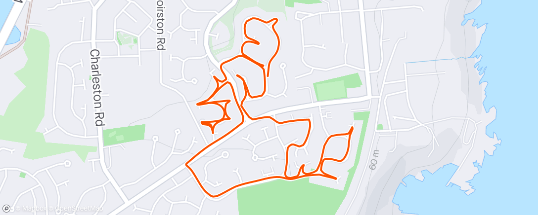 Map of the activity, Garmin connect session
