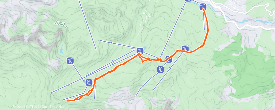 Map of the activity, Esquí de montaña por la tarde
