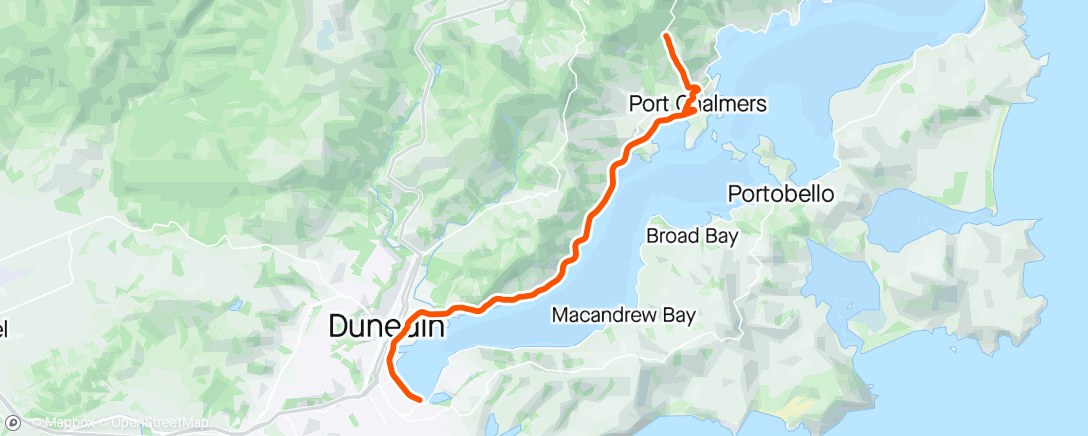 Map of the activity, ROUVY - Port Chalmers - Portobello ~ New Zealand
