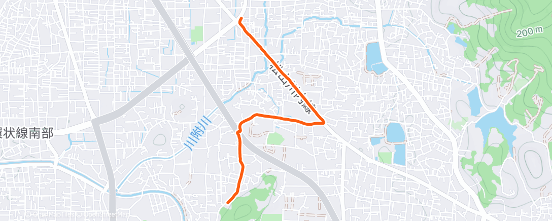 Map of the activity, 朝のウォーキング