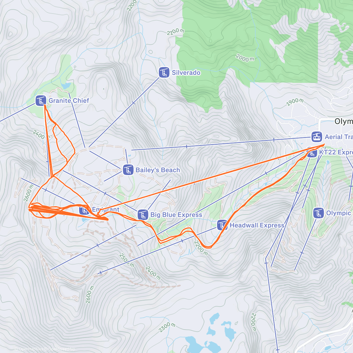 Map of the activity, Palisades w/ Marti and Elias