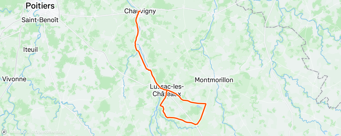 Map of the activity, Morning Ride