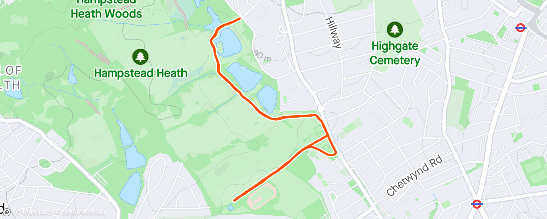 Map of the activity, Parliament Hill OG