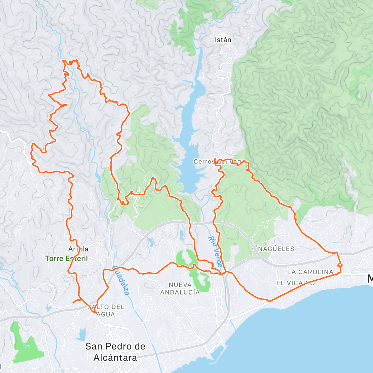 Map of the activity, Morning Mountain Bike Ride