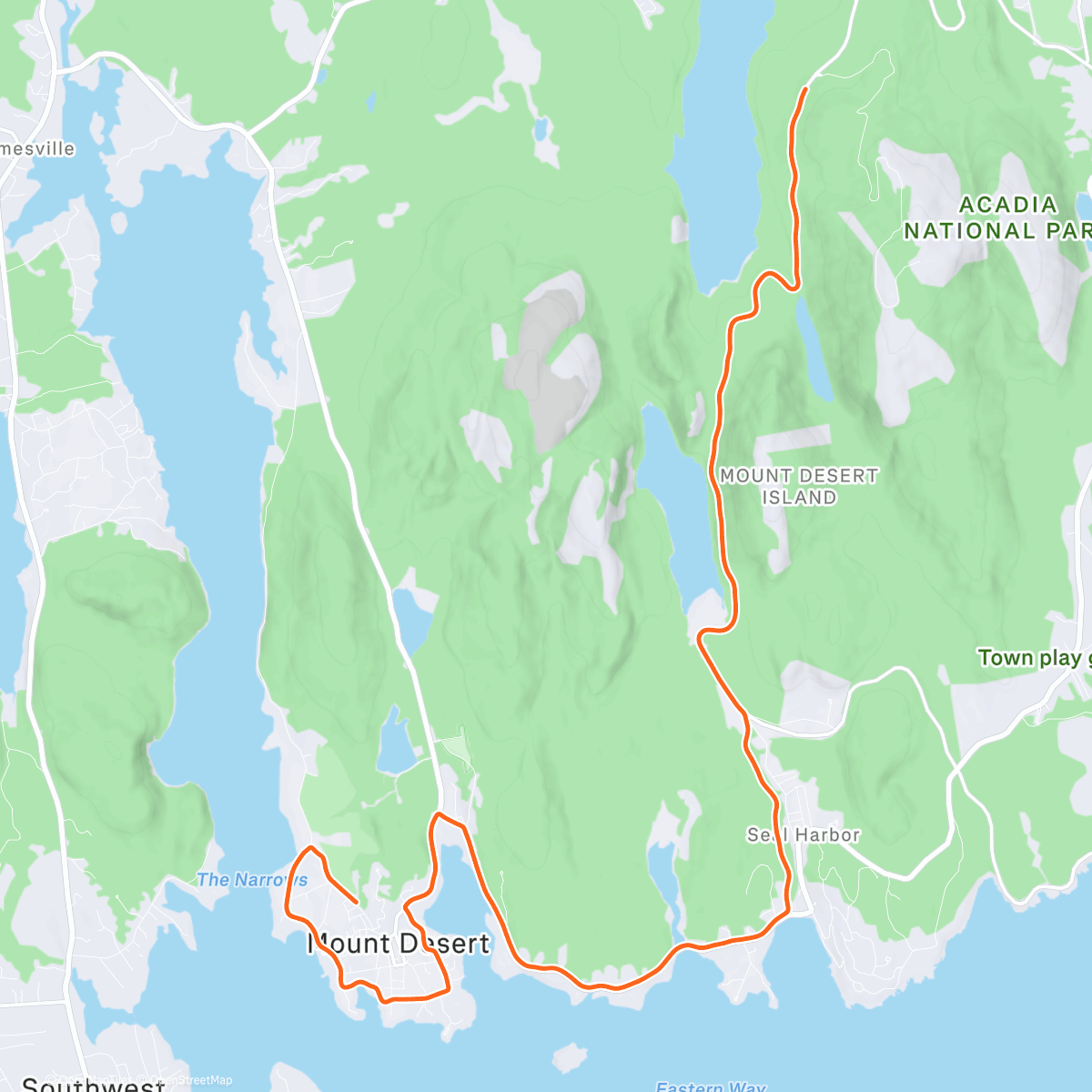 Map of the activity, ROUVY - Northeast Harbor | Acadia |Maine