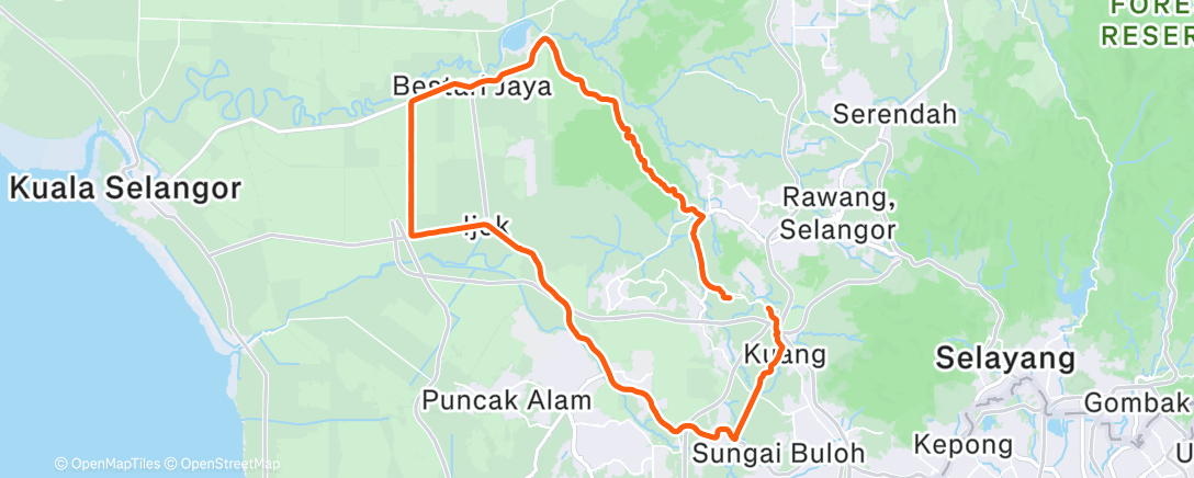 Map of the activity, Morning Ride