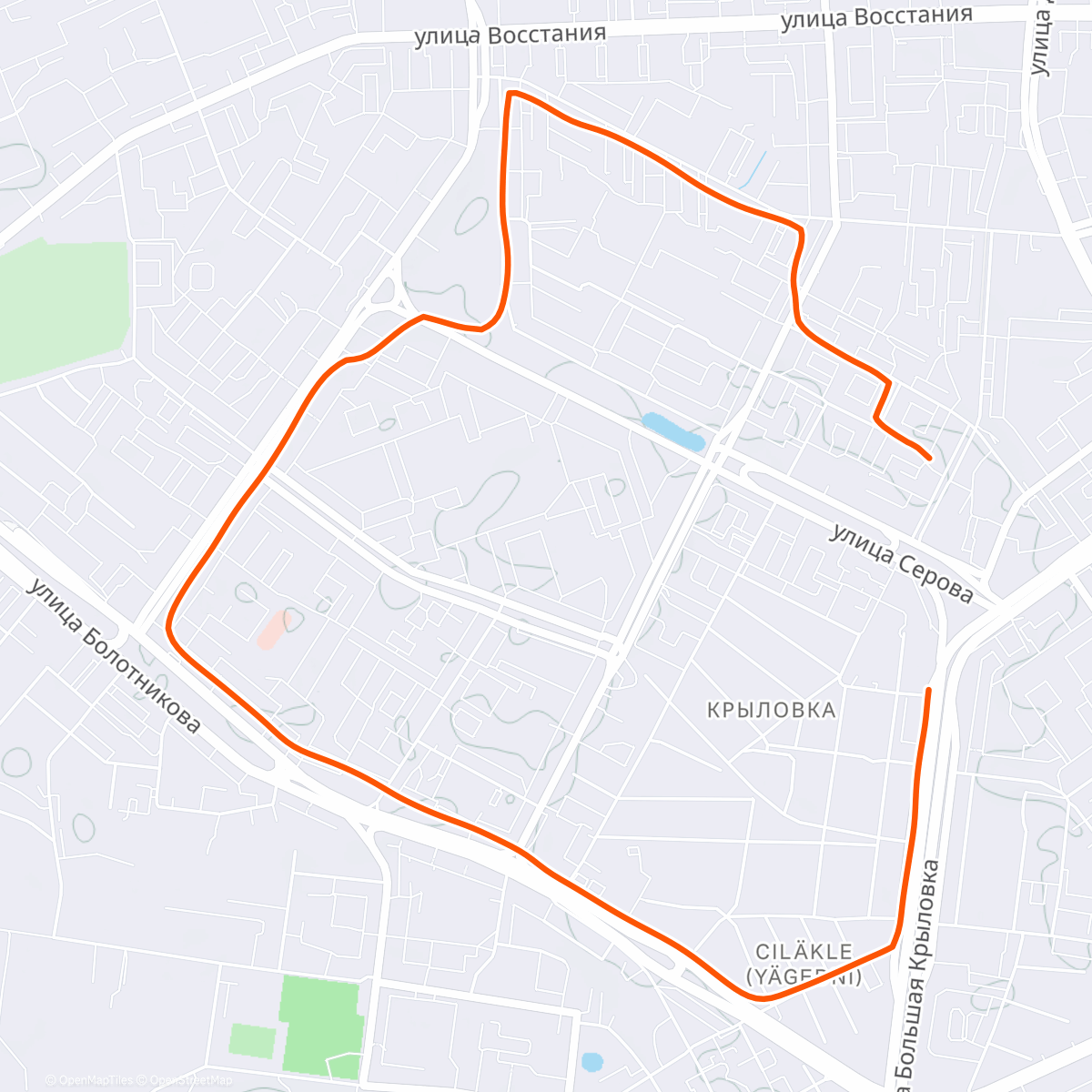 Map of the activity, Morning Run