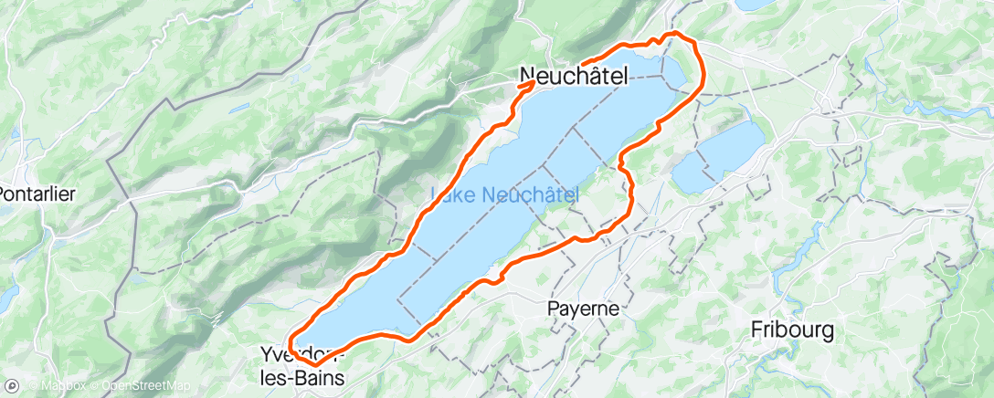 Map of the activity, Tour du lac avec le père et le Seb