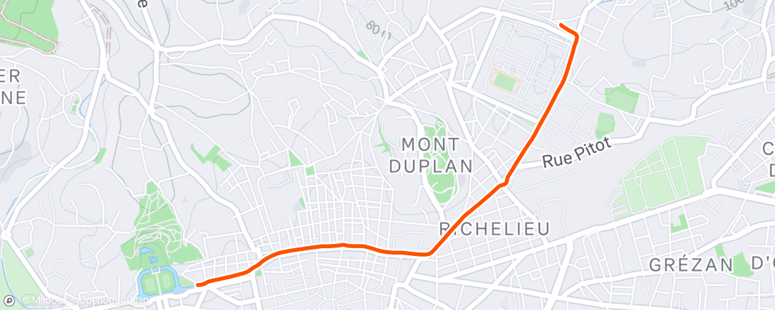 Map of the activity, Afternoon Ride