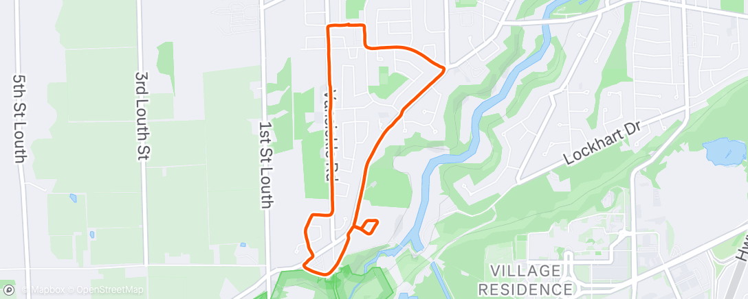 Map of the activity, Lunch Run