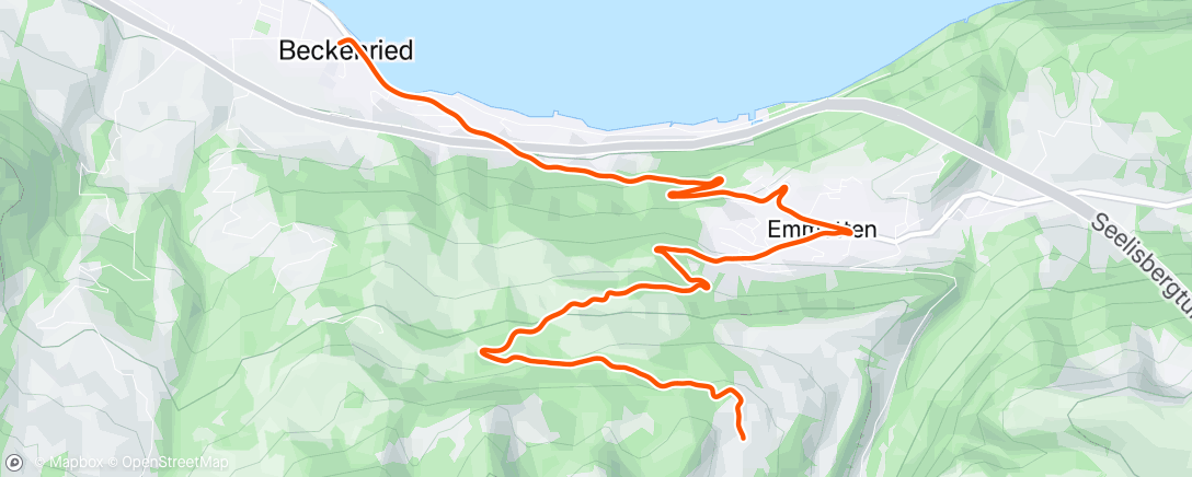 Map of the activity, Bicicleta a la hora del almuerzo