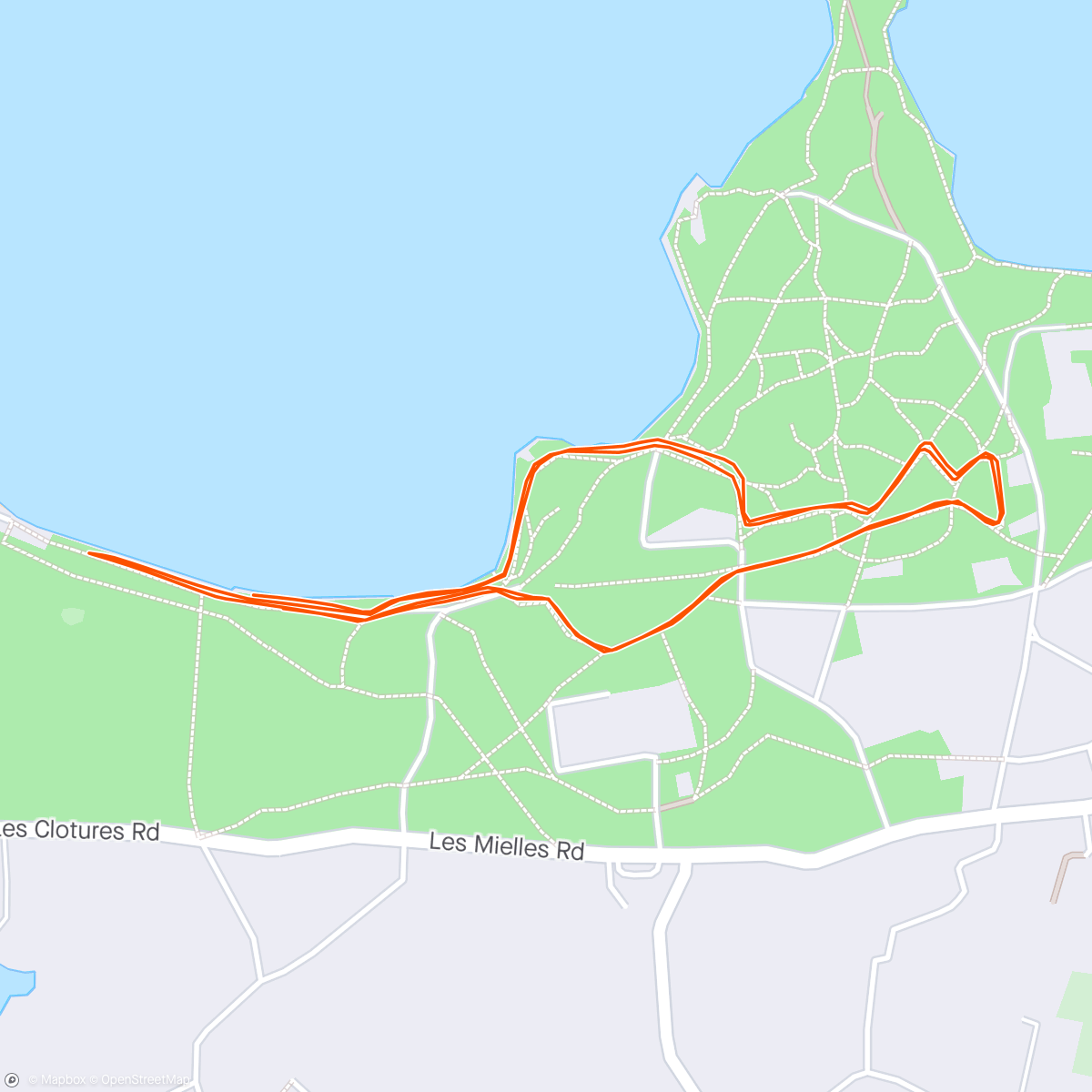 Map of the activity, Guernsey parkrun