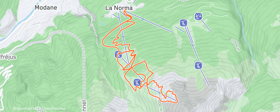 Map of the activity, Skimo la Norma avec Jerem et plus…