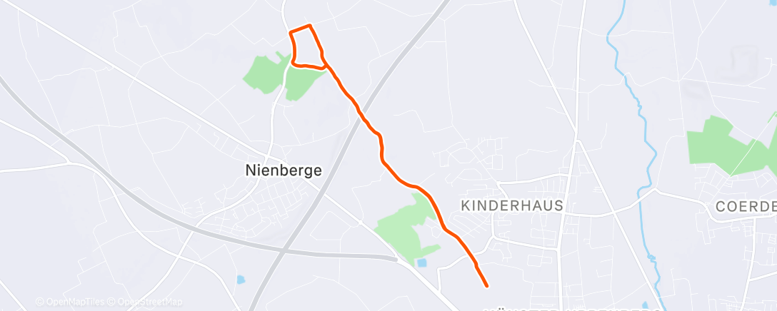 Map of the activity, Lauf am Morgen