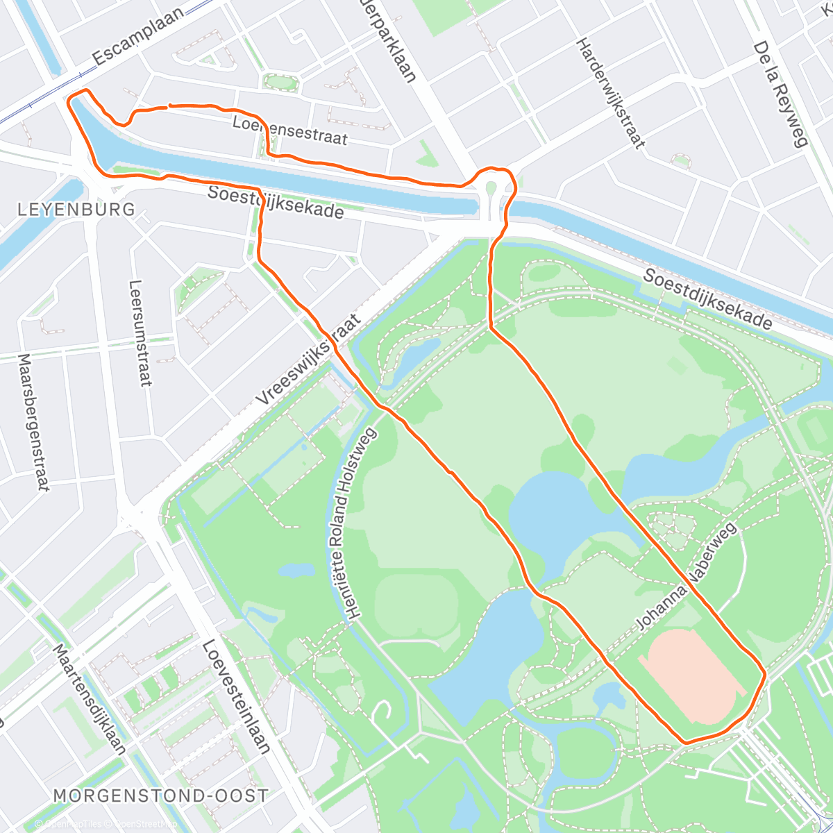 Карта физической активности (Middagwandeling)