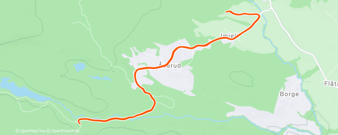 Map of the activity, Afternoon Trail Run