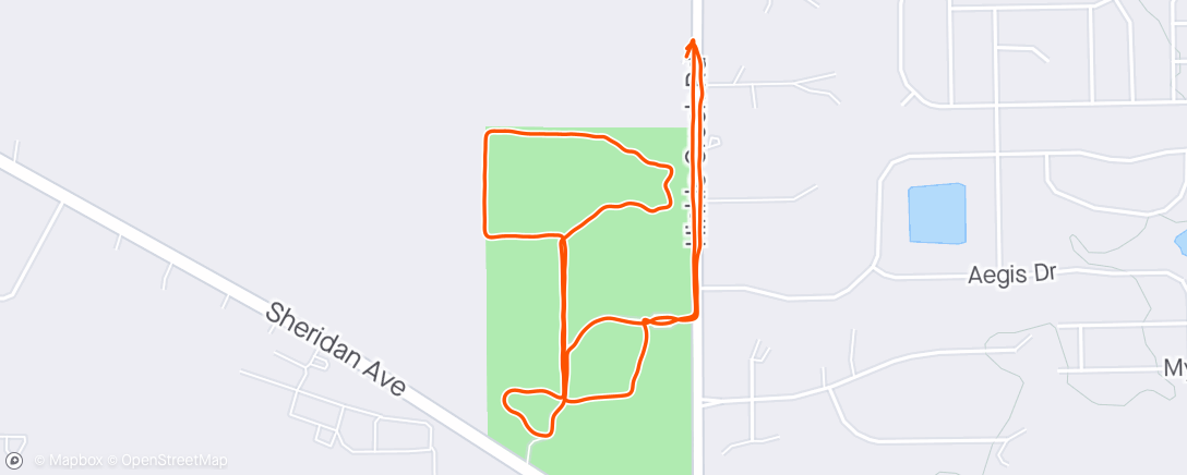 Map of the activity, Morning Run