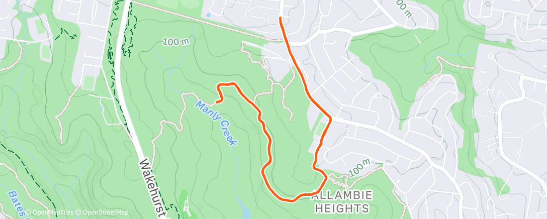 Map of the activity, Morning Run