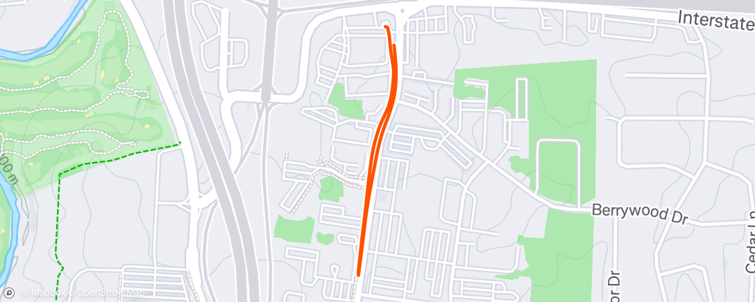 Map of the activity, Morning Run