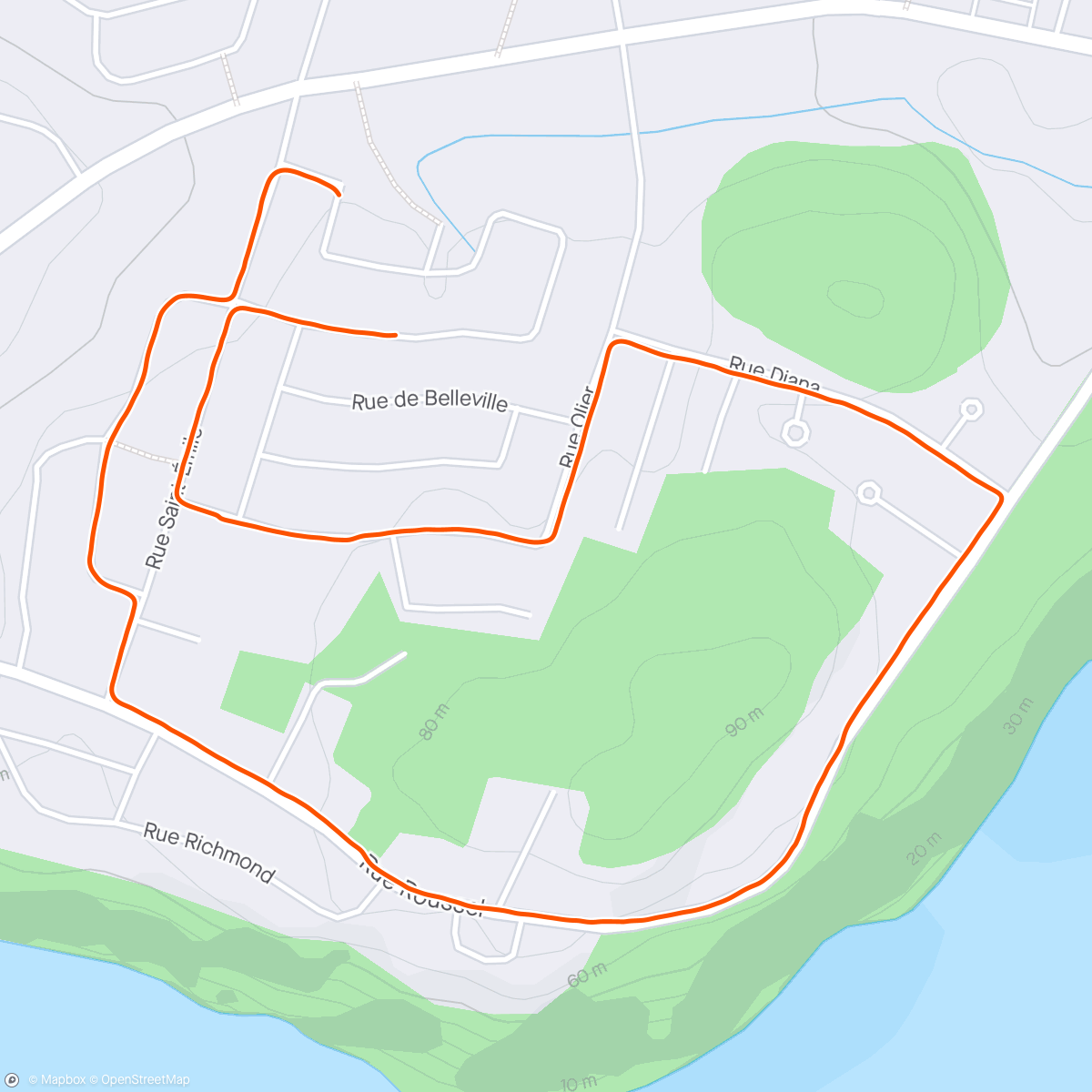 Map of the activity, Sunday Morning Run avec Willi 🛒🏃‍♀️‍➡️