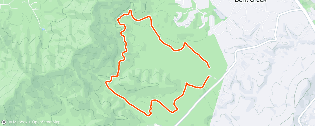 Map of the activity, Afternoon Run